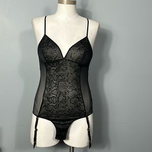 Victoria’s Secret Black Lace Sheer Teddy size small
